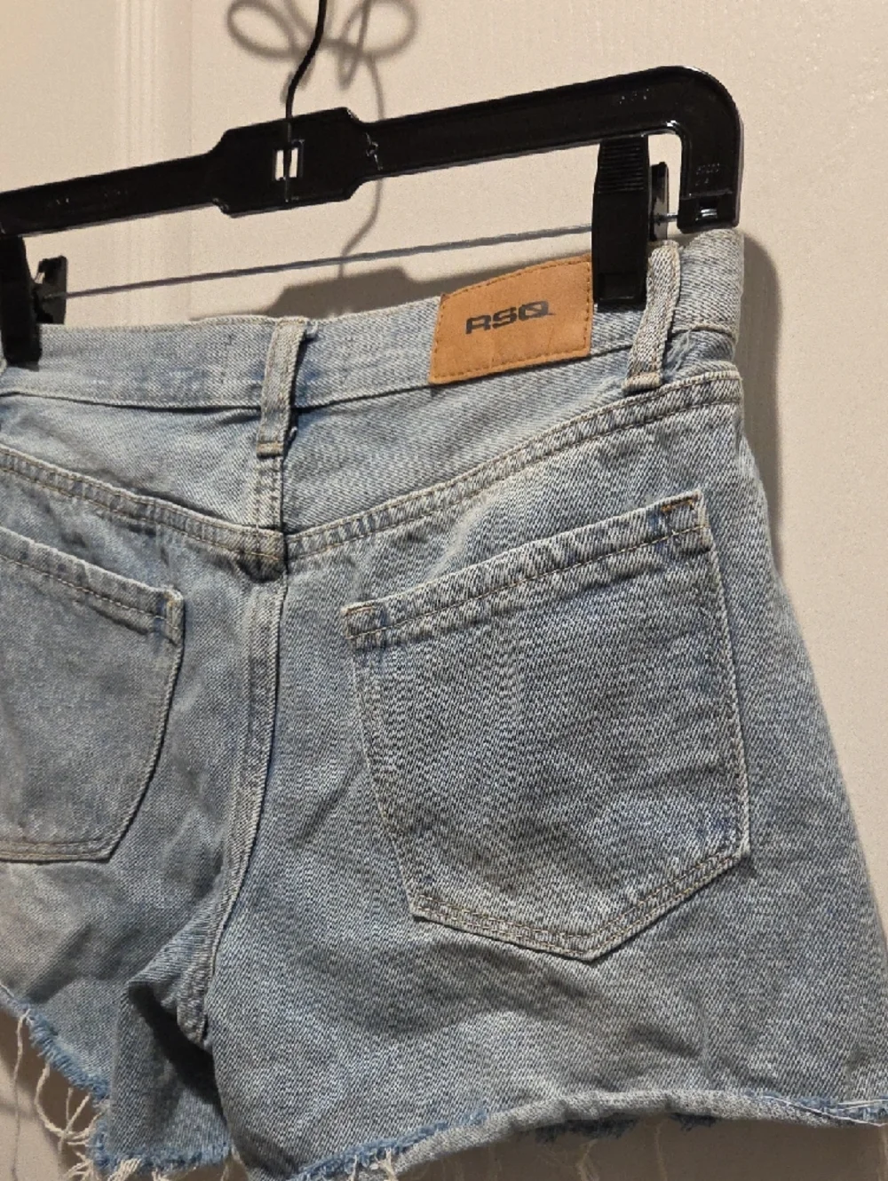 RSQ Light Wash Denim Low Rise Baggy Carpenter Shorts